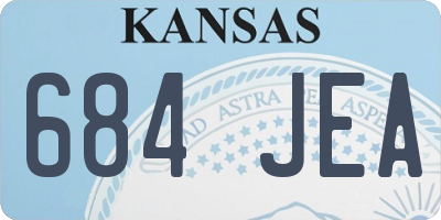 KS license plate 684JEA