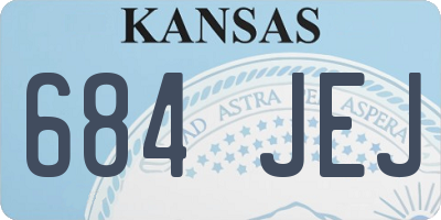 KS license plate 684JEJ