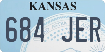KS license plate 684JER