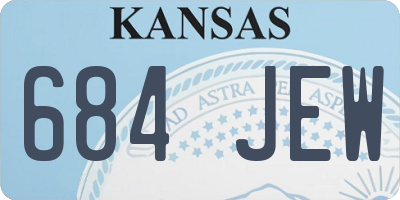 KS license plate 684JEW