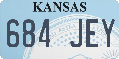 KS license plate 684JEY