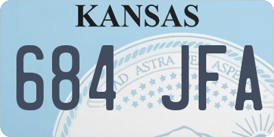 KS license plate 684JFA