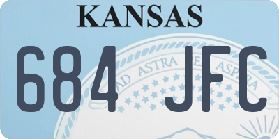 KS license plate 684JFC