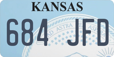 KS license plate 684JFD