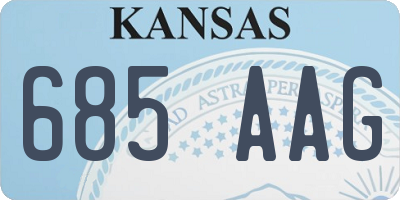 KS license plate 685AAG