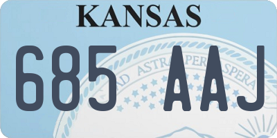 KS license plate 685AAJ