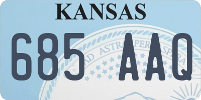 KS license plate 685AAQ