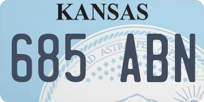 KS license plate 685ABN