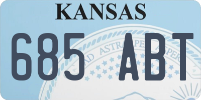 KS license plate 685ABT
