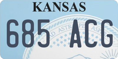 KS license plate 685ACG