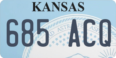 KS license plate 685ACQ