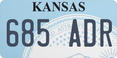 KS license plate 685ADR