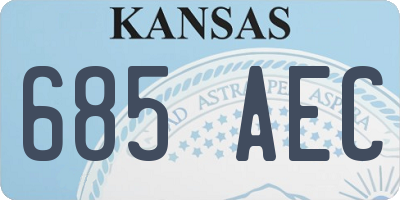 KS license plate 685AEC