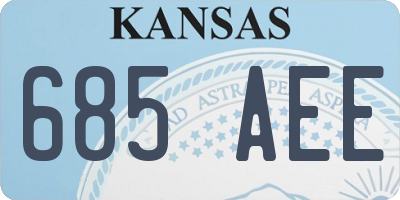 KS license plate 685AEE