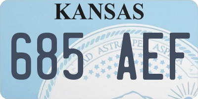 KS license plate 685AEF