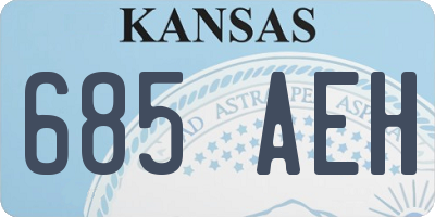 KS license plate 685AEH