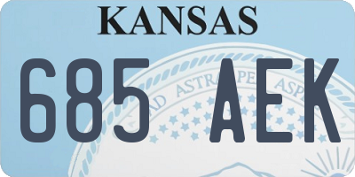 KS license plate 685AEK