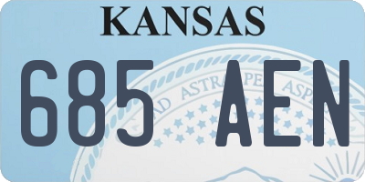KS license plate 685AEN