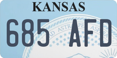 KS license plate 685AFD