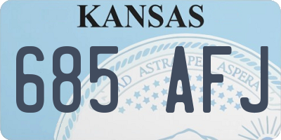 KS license plate 685AFJ