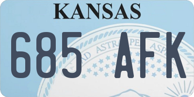 KS license plate 685AFK