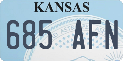 KS license plate 685AFN