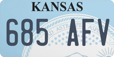 KS license plate 685AFV