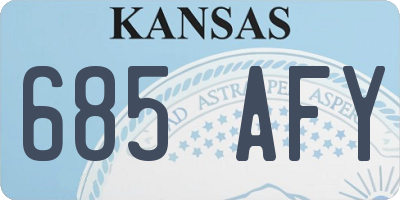 KS license plate 685AFY