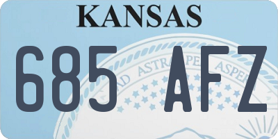 KS license plate 685AFZ