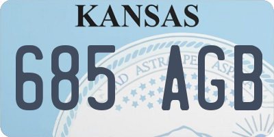 KS license plate 685AGB