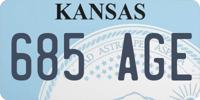 KS license plate 685AGE