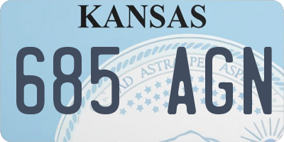 KS license plate 685AGN