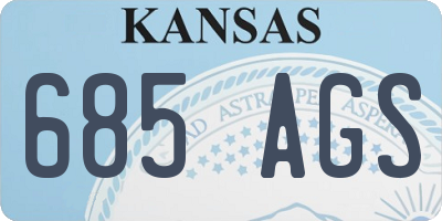KS license plate 685AGS
