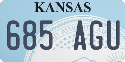 KS license plate 685AGU