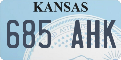 KS license plate 685AHK