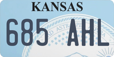 KS license plate 685AHL