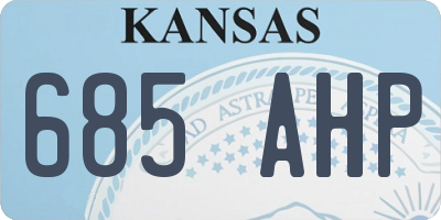 KS license plate 685AHP