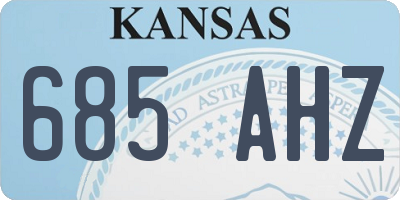 KS license plate 685AHZ