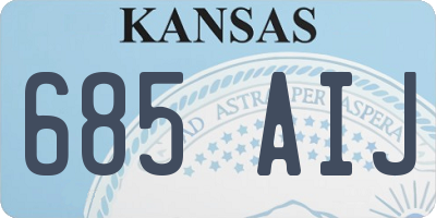 KS license plate 685AIJ