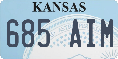 KS license plate 685AIM