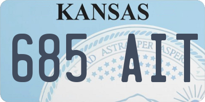 KS license plate 685AIT