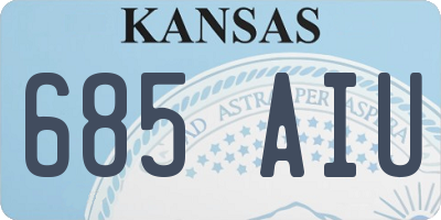 KS license plate 685AIU