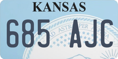 KS license plate 685AJC