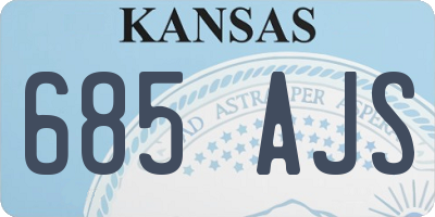 KS license plate 685AJS