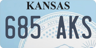 KS license plate 685AKS