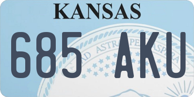 KS license plate 685AKU