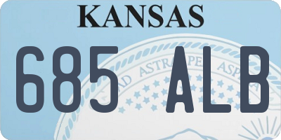 KS license plate 685ALB