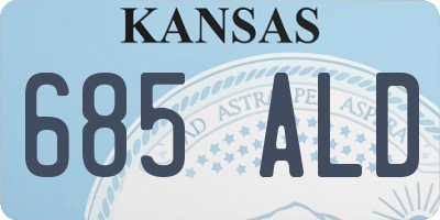 KS license plate 685ALD