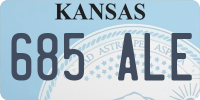 KS license plate 685ALE