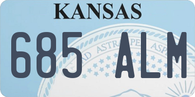 KS license plate 685ALM